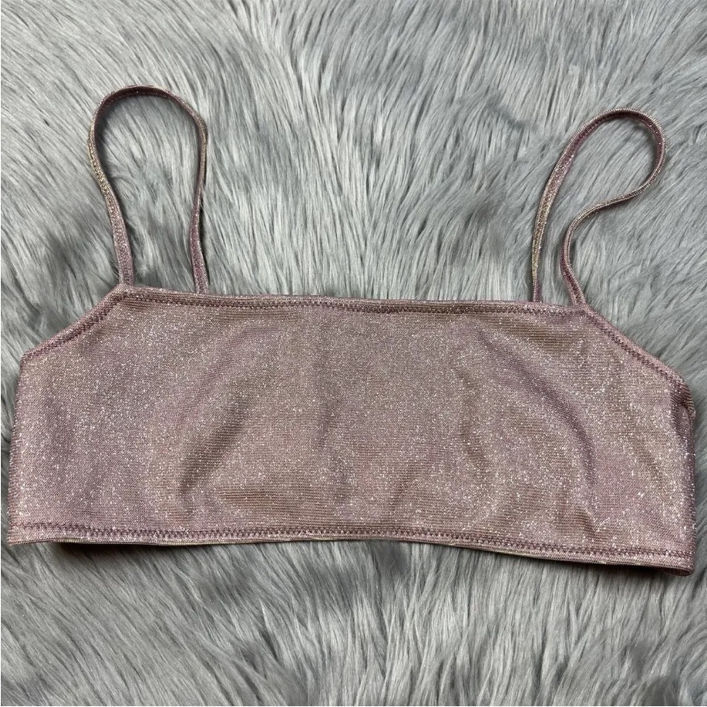 LA Hearts Pacsun Sparkle Glitter Bikini Top Size Small